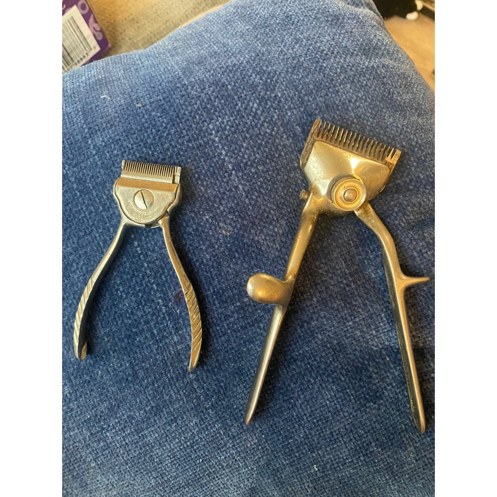 Vintage Manual Hair Clippers Lot N Schreiber Solingen Brown & Sharpe 1880s Pat